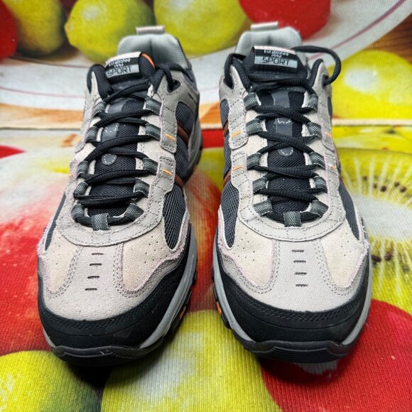 Skechers Sport Mens Memory Foam Sneakers Size 12 Leather/Textile Gray/Black main image 3